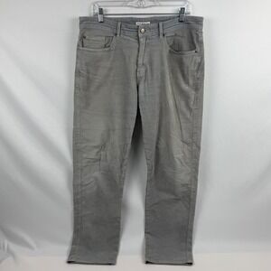 Peter Millar Mens Gray Corduroy Pants Size 34‎ Straight Leg Casual Chinos